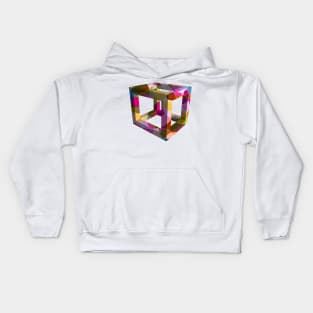 Magenta Abstract Kids Hoodie